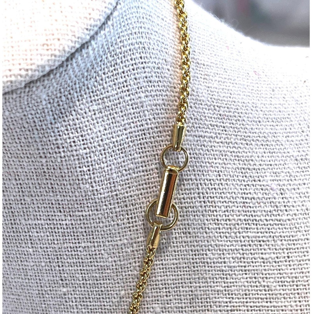 Swarovski Gold-Tone Crystal Flower Pendant Necklace Rope Chain, 18" - Picture 5 of 7